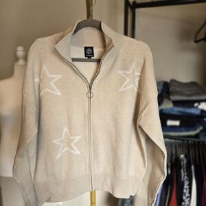 Bobeau Super Soft XL Zip-Up Star Sweater